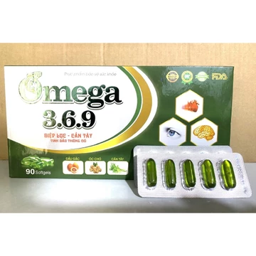 Omega 3.6.9 Diệp lục cần tây tinh dầu thông đỏ Bổ Não, Tăng Cường Thị Lực, Giảm Nguy Cơ Mắc Bệnh Tim Mạch viên uong