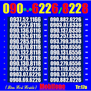 SIM SỐ ĐẸP Mobi0909,09,Đuôi AABB T16a,17a,18a,18b,19a-Sim chưa kích hoạt, nhiều người yêu thích
