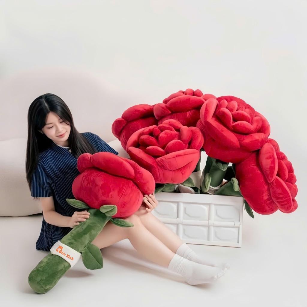 Gấu Bông Hoa Hồng Đỏ - Quà Tặng Lãng Mạn Cho Bạn Gái Dịp Sinh Nhật Valentine Giáng Sinh G175