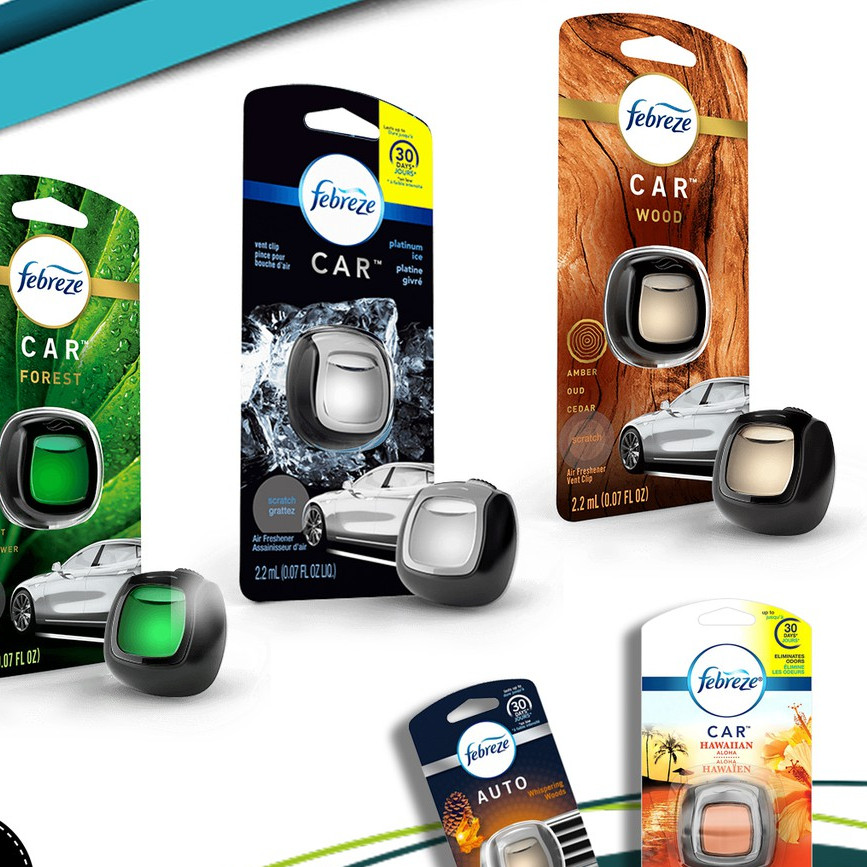 (CHUẨN HÀNG MỸ) Nước hoa khử mùi ô tô Febreze Car – Kẹp gió xe hơi, khử mùi hiệu quả với hương thơm tươi mát.