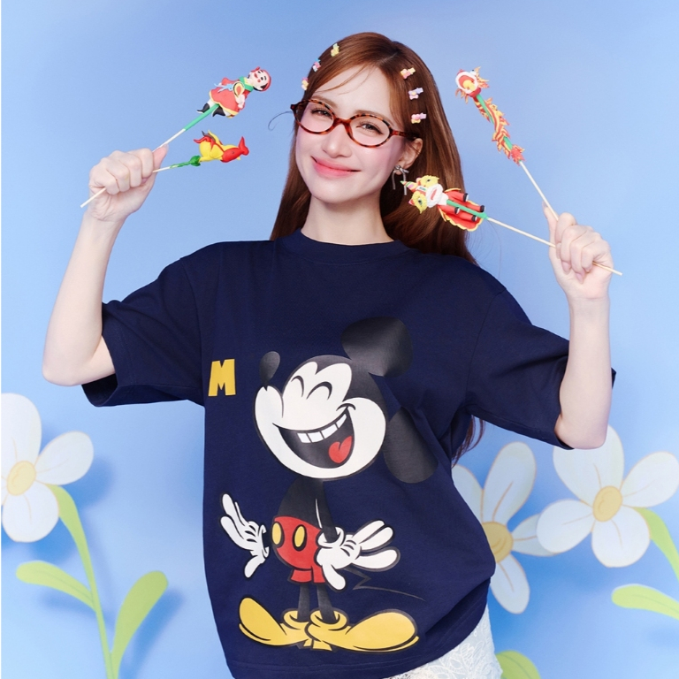 Áo Thun Oversize ECOCHIC MICKEY SPLASH Chính Hãng Bản Quyền Disney MICKEY COLLECTION TS006