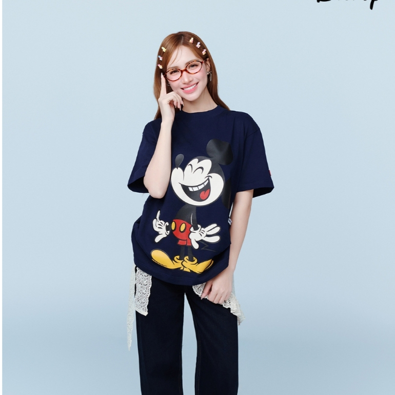 Áo Thun Oversize ECOCHIC MICKEY SPLASH Chính Hãng Bản Quyền Disney MICKEY COLLECTION TS006
