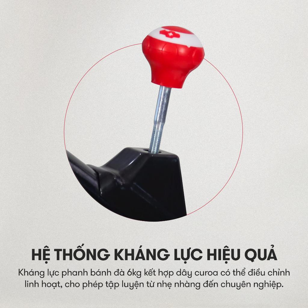 [KOL] Xe đạp tập KINGSPORT BK-5806 bánh đà 6kg khả năng kháng lực cao, đồng hồ thông minh