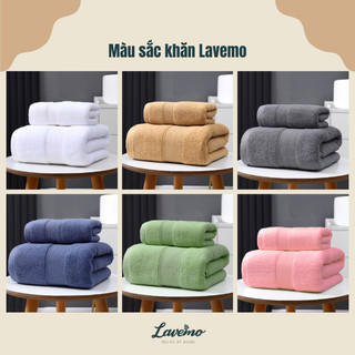 Khăn Gội Cotton Cao Cấp Lavemo 35x75cm Mềm Mịn Thấm Hút Tốt Dùng Cho Gia Đình Spa Khách Sạn KG