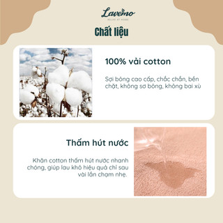 Khăn Gội Cotton Cao Cấp Lavemo 35x75cm Mềm Mịn Thấm Hút Tốt Dùng Cho Gia Đình Spa Khách Sạn KG