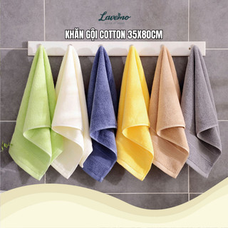 Khăn Gội Cotton Cao Cấp Lavemo 35x75cm Mềm Mịn Thấm Hút Tốt Dùng Cho Gia Đình Spa Khách Sạn KG