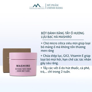 Bột đánh răng tẩy ố Mashiro Whitening Tooth Powder