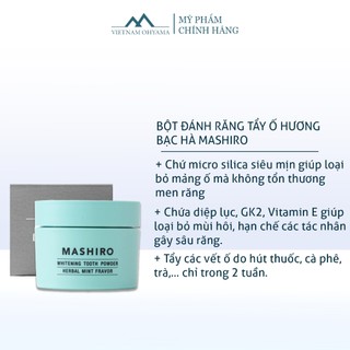 Bột đánh răng tẩy ố Mashiro Whitening Tooth Powder