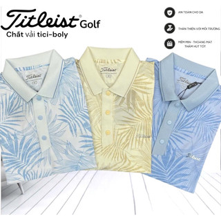 Áo golf Titleist vải golf tici siêu mát chống tia uv,size châu Á