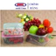 Bộ lạnh bầu 3 hộp nhựa 1650ml, 1200ml,600 ml đựng thực phẩm có nắp Song Long Plastic - 2073
