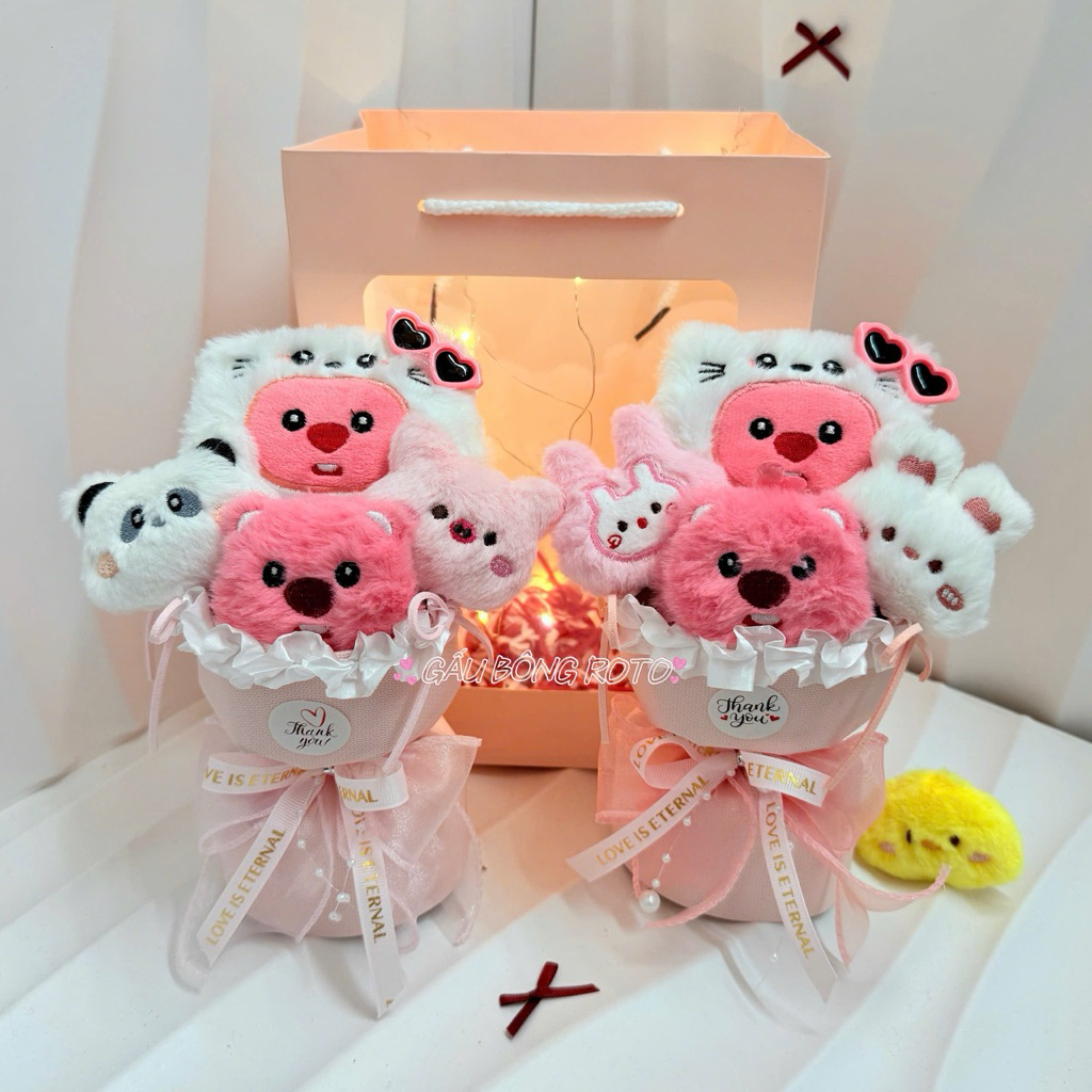 [HoảTốcHCM] Gấu bông Bó Hoa Mix Gấu Bông, yêu quà tặng bạn nữ, quà sinh Nhật cho nữ 20-10,8-3,noel❤️ | BigBuy360 - bigbuy360.vn