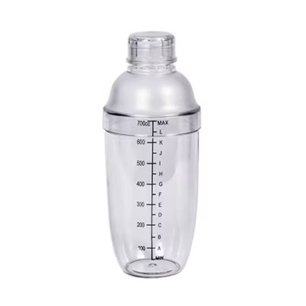 SALLE - GIẢM GIÁ 40% Bình lắc Shaker pha chế nhựa chia vạch đen 350ml - 530ml - 700ml