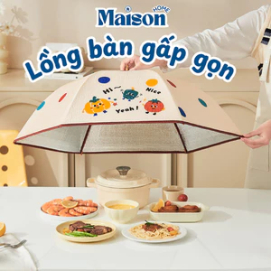 Lồng Bàn Gấp Gọn Hoạt Hình Dễ Thương MAISON, Lồng Đậy Thức Ăn Chống Côn Trùng, Dễ Gấp Mở, Tiện Dụng Cho Gia Đình