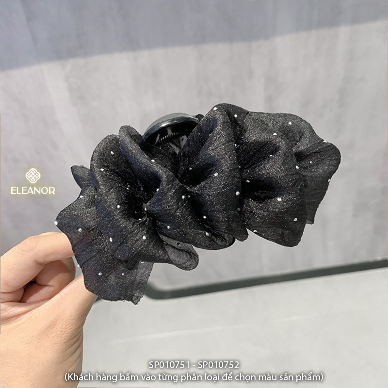 Kẹp tóc nữ Eleanor Accessories kẹp càng cua to phồng ánh nhũ lấp lánh phụ kiện tóc 10751