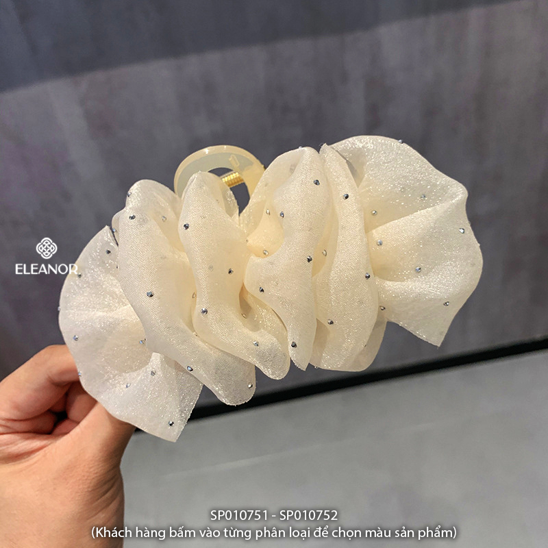 Kẹp tóc nữ Eleanor Accessories kẹp càng cua to phồng ánh nhũ lấp lánh phụ kiện tóc 10751