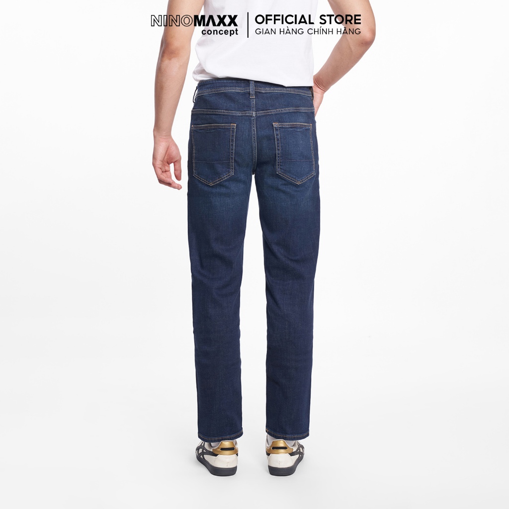 Quần Jean Nam Ninomaxx Form Straight Xanh Dương FLEXFORM DENIM Co Dãn Linh Hoạt Siêu Mát Thoáng Khí 2508001
