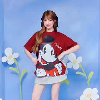 Áo Thun Boxy ECOCHIC GO GO MICKEY Chính Hãng Bản Quyền Disney MICKEY COLLECTION TS011