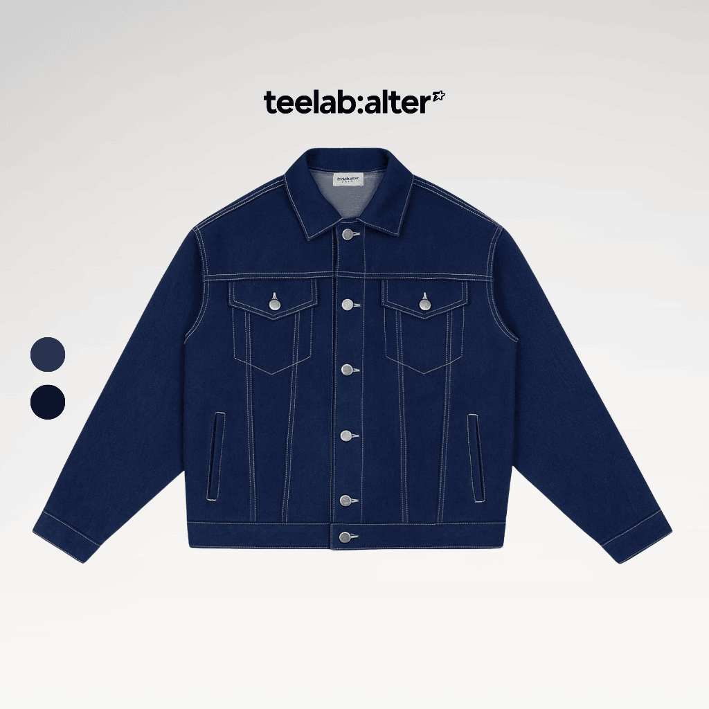 Teelab Alter Oversize Denim Denim Jacket AK137 | Shopee Việt Nam