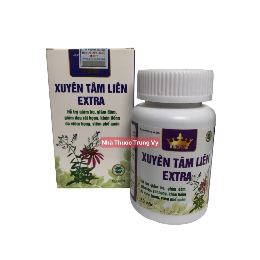 Viên Uống Giảm Viêm Họng, Viêm Phế Quản Xuyên Tâm Liên Kingphar 60 Viên