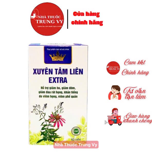 Viên Uống Giảm Viêm Họng, Viêm Phế Quản Xuyên Tâm Liên Kingphar 60 Viên