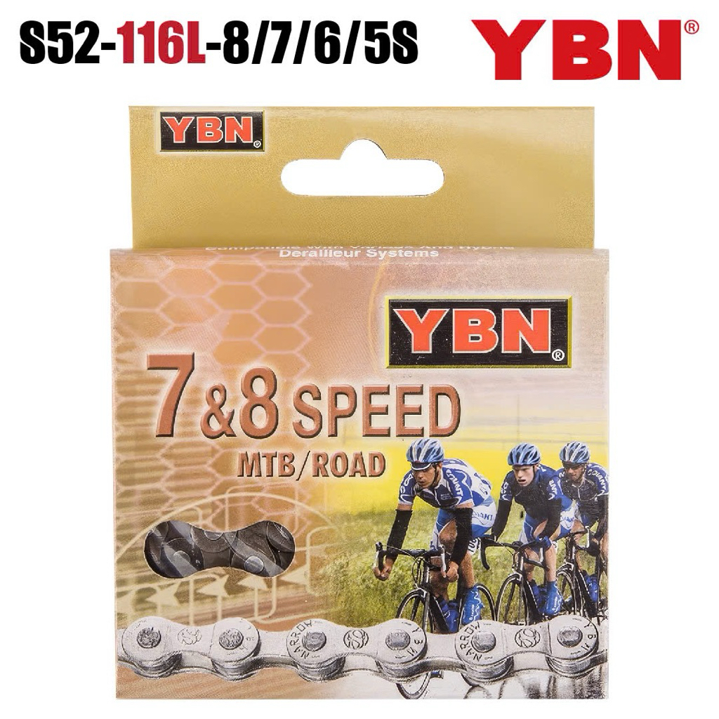 Sên Xe Đạp YBN S52-114L Dùng Líp 5/6/7 Tầng