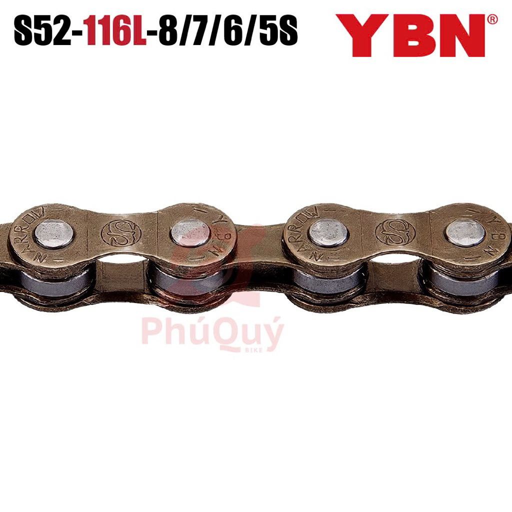 Sên Xe Đạp YBN S52-114L Dùng Líp 5/6/7 Tầng