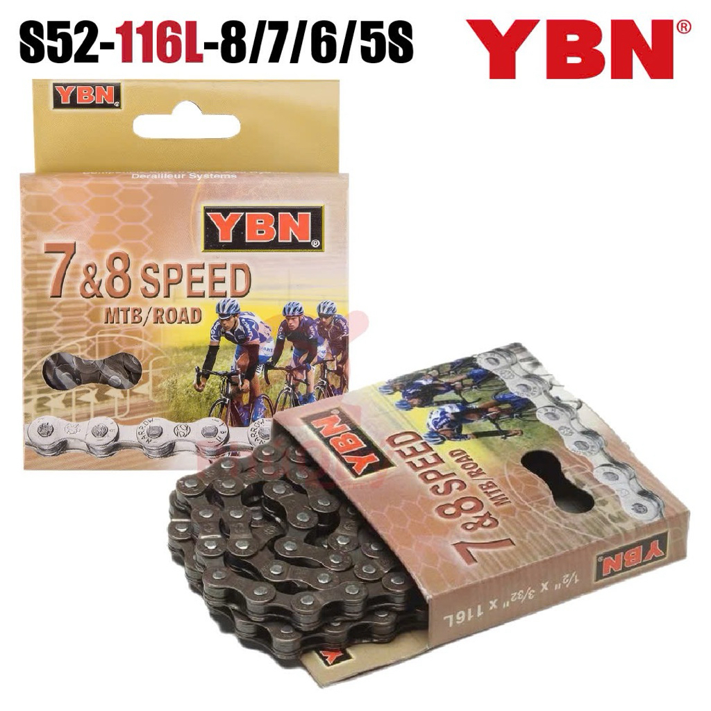 Sên Xe Đạp YBN S52-114L Dùng Líp 5/6/7 Tầng