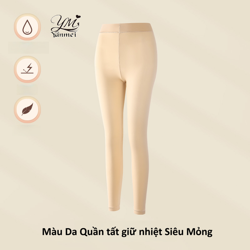 《Yanmei》8872 Quần Tất Tàng Hình Giữ Nhiệt Chống Tích Điện Siêu Mỏng Mềm Mịn Bảo Vệ Cho Da