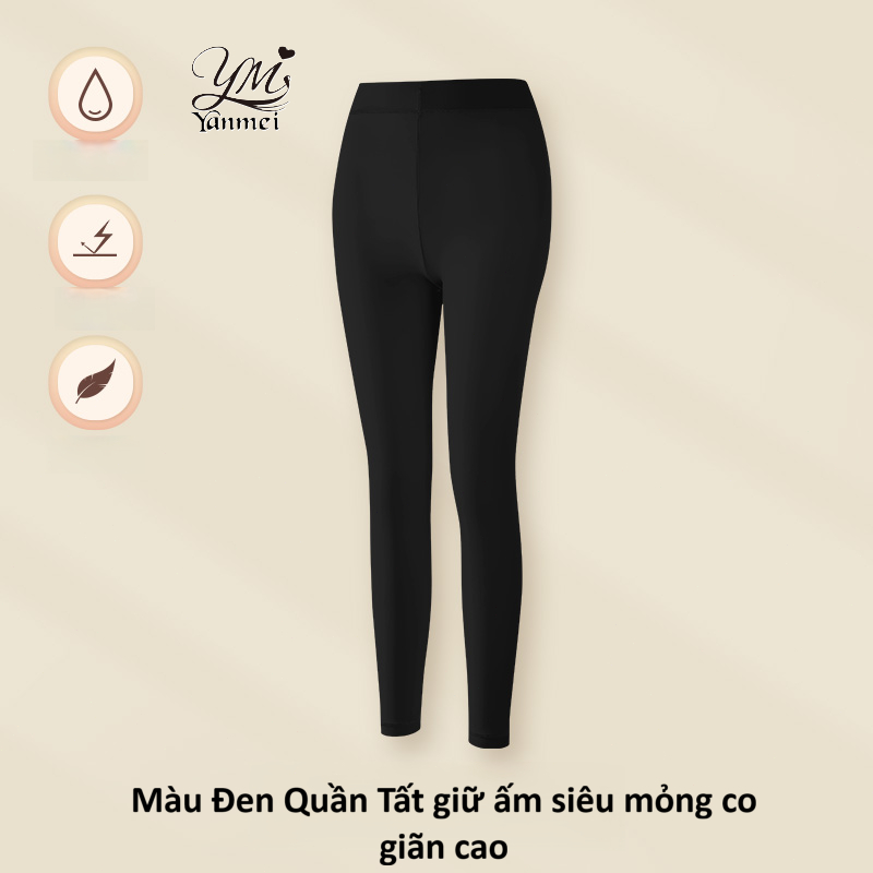 《Yanmei》8872 Quần Tất Tàng Hình Giữ Nhiệt Chống Tích Điện Siêu Mỏng Mềm Mịn Bảo Vệ Cho Da