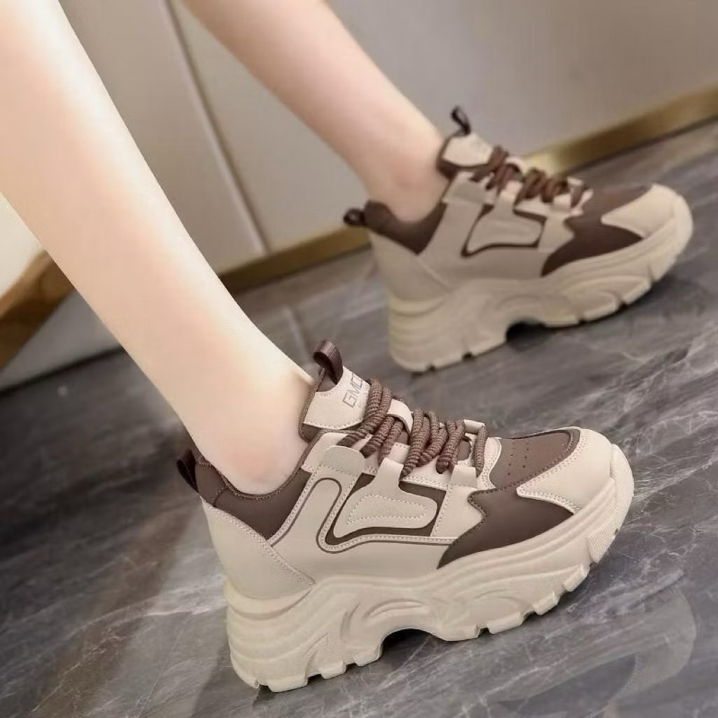 Giày Thể Thao Nữ,Giày Sneaker Nữ Phối Màu ,Đế Độn Mẫu Mới 4cm