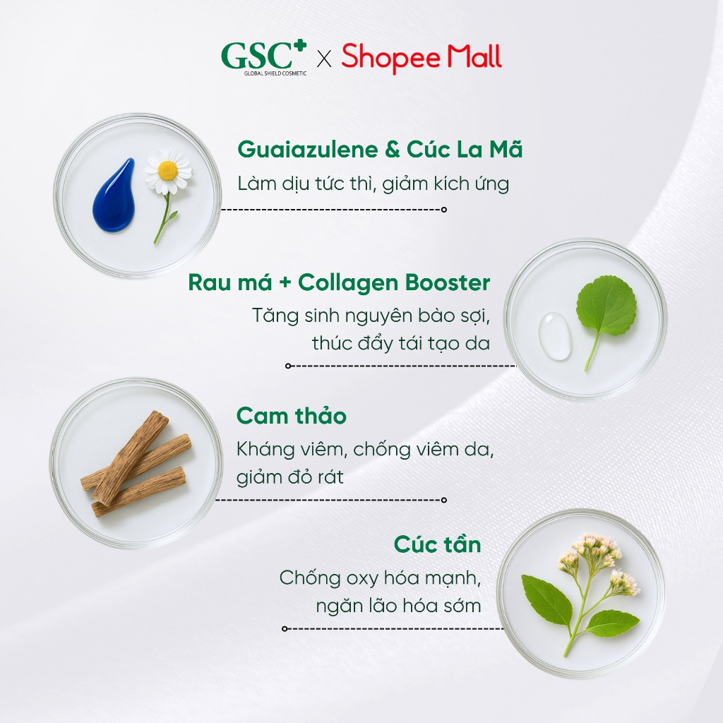 Kem Dưỡng Ẩm Phục Hồi Vitamin K GSC Ultra Calming 50ml – Kem Cấp Ẩm Làm Dịu Da Peel, Da Mỏng Yếu - GC087A
