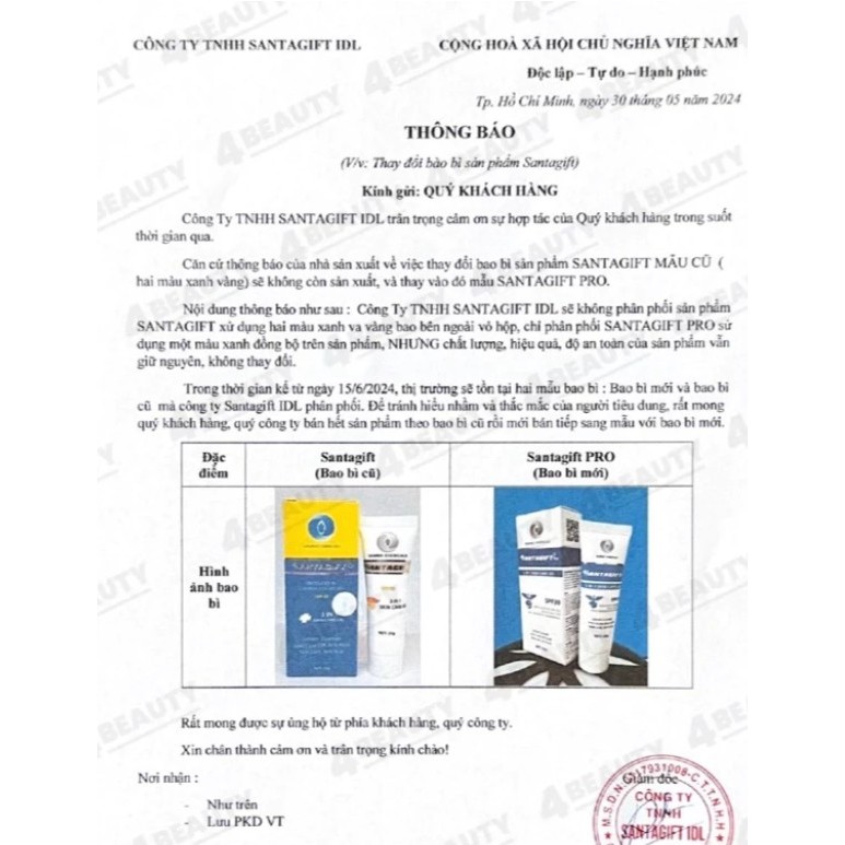 Gel giảm mụn và thâm Gamma SANTAGIFT thông thoáng lỗ chân lông 20g