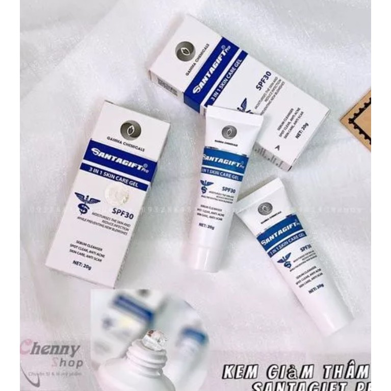 Gel giảm mụn và thâm Gamma SANTAGIFT thông thoáng lỗ chân lông 20g