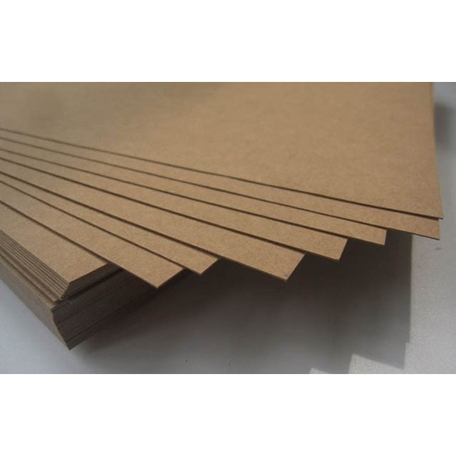 Combo 5-10-15 tờ bìa Carton lạnh bìa cứng 3 lớp dày 2mm làm mô hình, bìa sổ, giấy kraf, tấm lót...