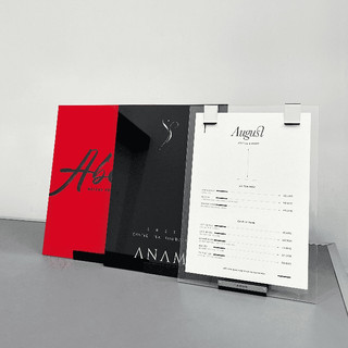 Bảng Menu Mica ADOR Khắc Logo, Bảng Kẹp Menu Mica Trong Suốt, Bảng Mica Kẹp Menu Để Bàn