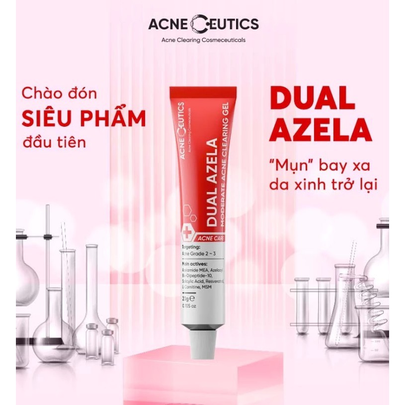 Gel giảm thâm mụn Gel ACNECEUTICS Dual Azela Ngăn Ngừa Mụn 20g