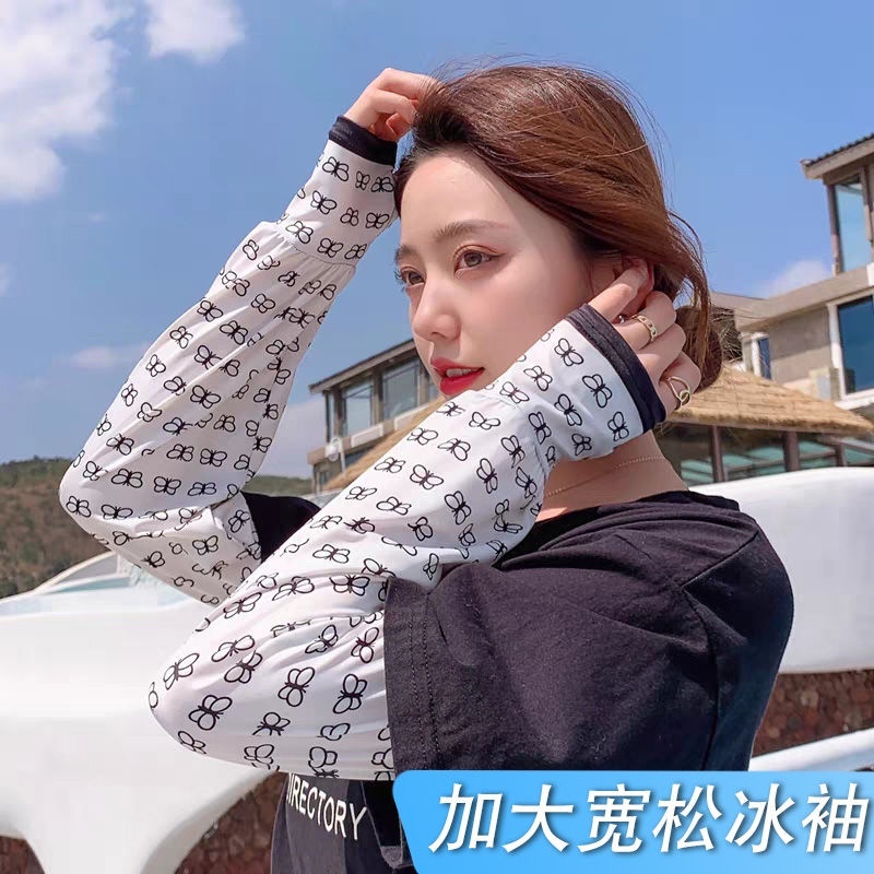 Găng Tay Chống Nắng Bằng Lụa Lạnh Chống Tia Cực Tím Cho Nam Nữ