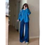 -Áo Khoác Len Lông LOẠI 1 Mềm Mịn Màu Xanh Blue, Cúc Đồng Vintage – Form Rộng Thoải Mái, Size S-2XL