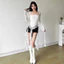 Áo body nữ tua rua co giãn tôn dáng đi quẩy, concert. Size S-XL