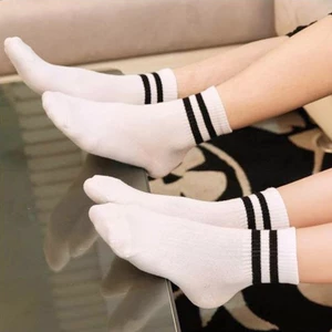 Tất Vớ Nam Nữ Cổ Ngắn Phong Cách Hàn Quốc 2 Sọc Ngang Co Dãn, Vớ Nam Nữ Cổ Thấp T&T Unisex