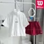 Sét gió áo cổ khóa rút gấu kèm chân váy đỏ ngắn