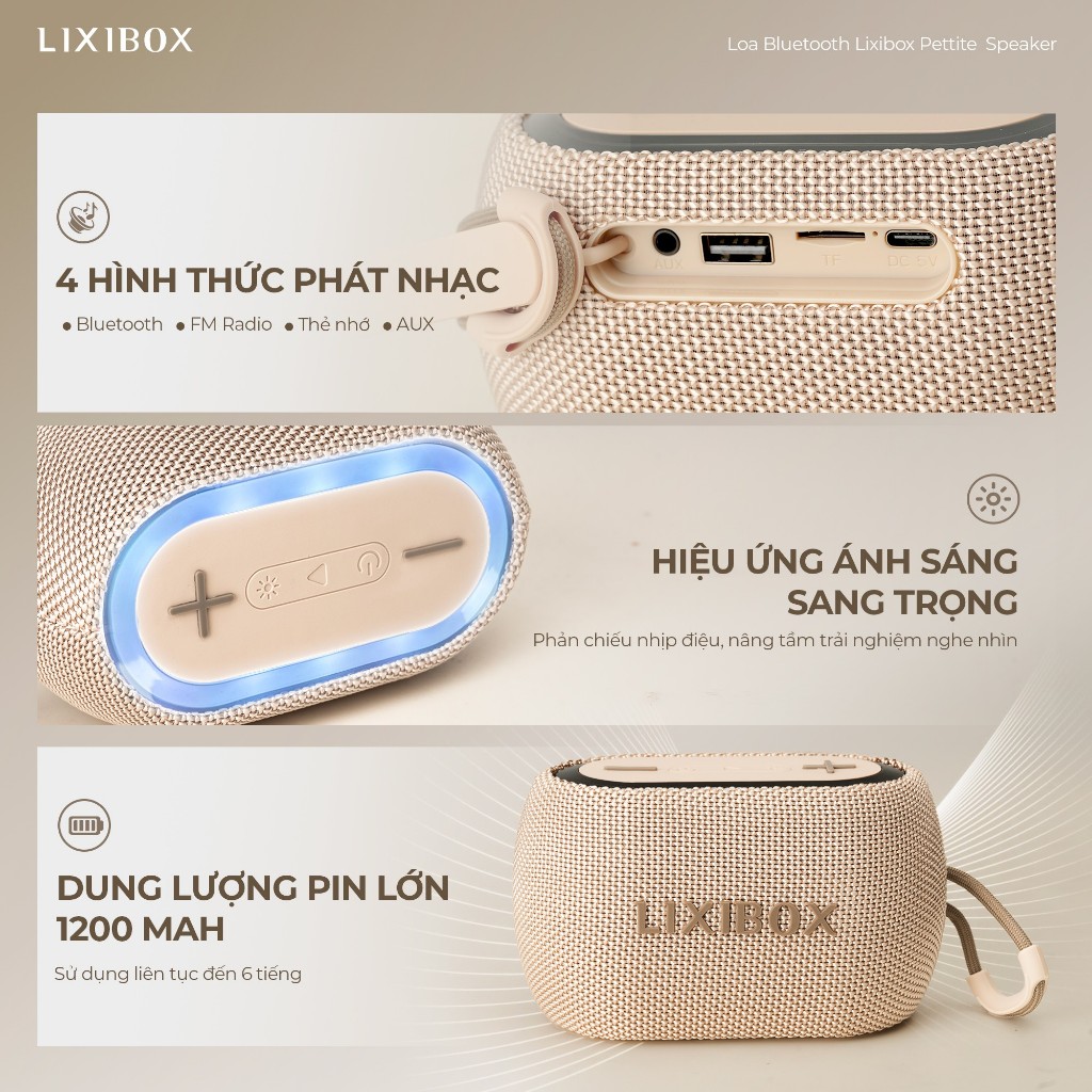 [Gift] Loa Bluetooth Lixibox Petite Speaker