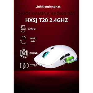 Chuột Gaming Không Dây HXSJ T20 – Thiết Kế Hiện Đại, Hiệu Năng Đỉnh Cao