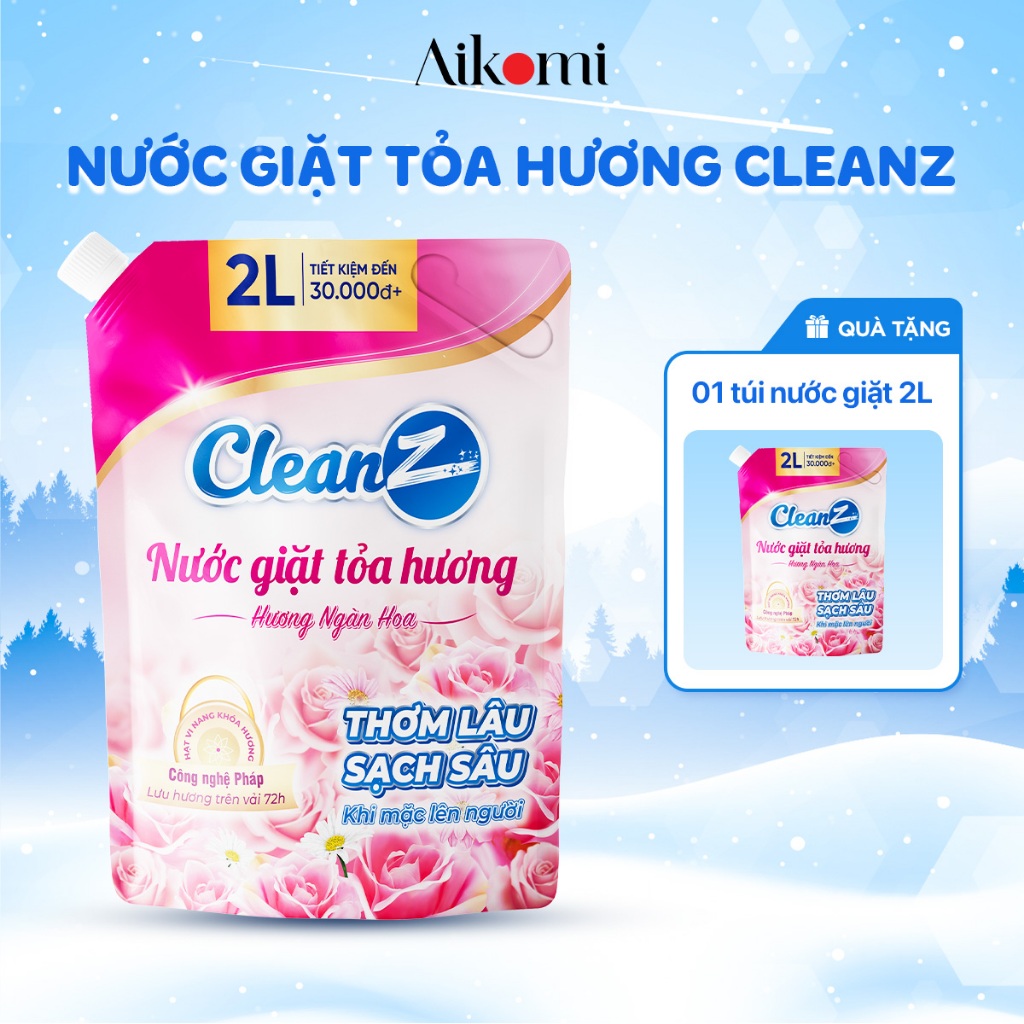 (MUA 1 TẶNG 1) Nước giặt xả tỏa hương CleanZ đánh bay vết bẩn, hương ...