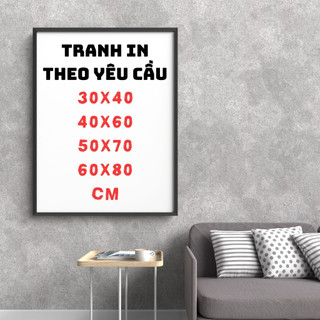 Tranh canvas in theo yêu cầu khổ lớn Size 80x120cm