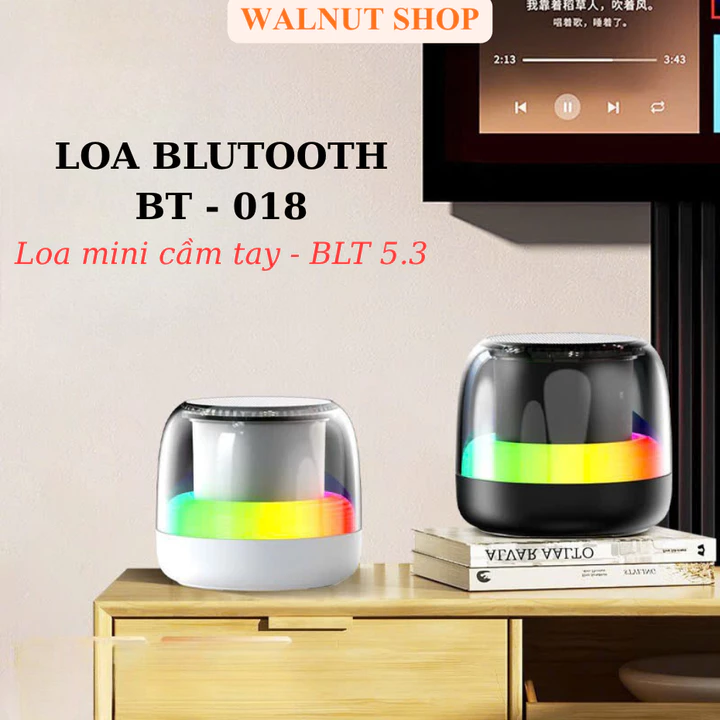 Loa Bluetooth DZ-018 RGB Bass 360° - Loa bluetooth mini, loa bluetooth cầm tay - loa cắm thẻ nhớ - loa cắm USb