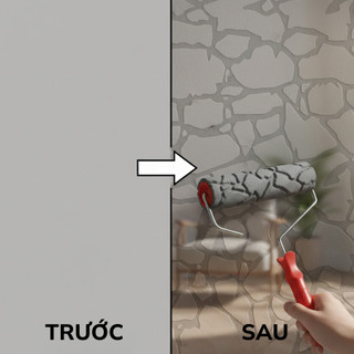 Lu lăn sơn hiệu ứng bê tông EG731T TexaCoat tạo hoa văn giả đá trang trí tường nội thất, ngoại thất