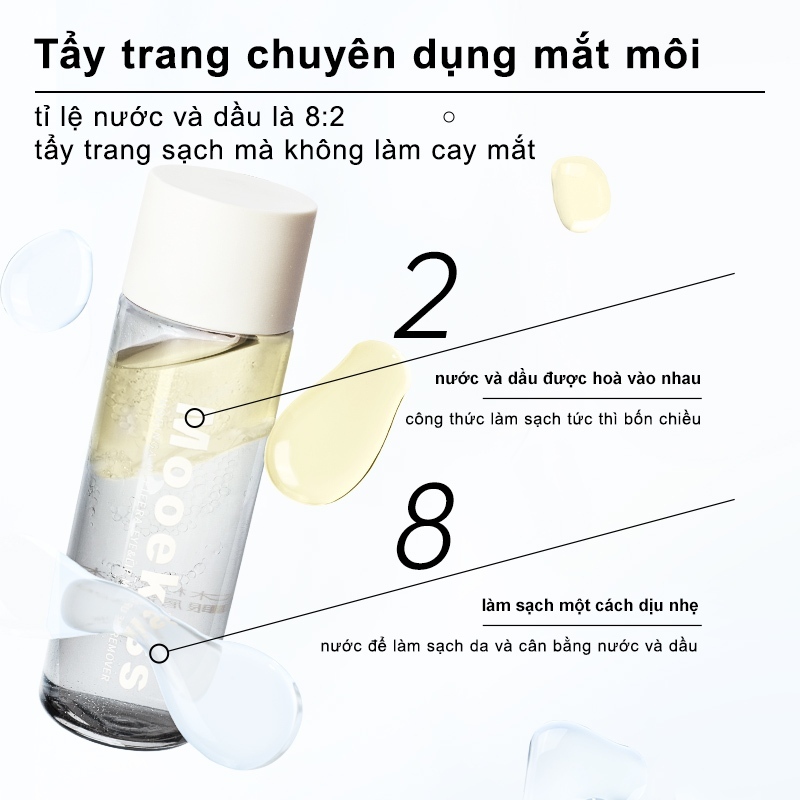 [DEAL] Dầu tẩy trang Mooekiss cho mắt và môi dầu hạt Moringa làm sạch sâu dịu nhẹ không gây kích ứng 75ml