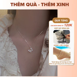 VÒNG CỔ BẠC MẶT HỒ ĐIỆP XINH XẮN THANH LỊCH CHO NỮ N113