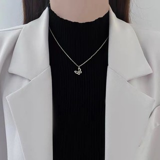 [🔥XƯỞNG SALE 6K 🔥] VÒNG CỔ BẠC MẶT HỒ ĐIỆP XINH XẮN THANH LỊCH CHO NỮ N113